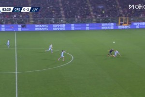 老兵一往無(wú)前！瓦爾迪扛翻加蒂殺入禁區(qū)低射攻破尤文！